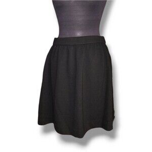 ELLE Black Midi Elastic Waist Stretch Skirt Size Medium